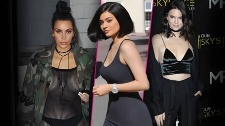 Kendall and Kylie Jenner Display Their Pierced Nips While Kim Kardashian Is Nude