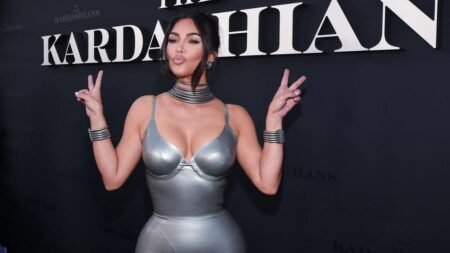 Kim Kardashian Wears a Completely See-Thru Top to Show Off Her Boobs